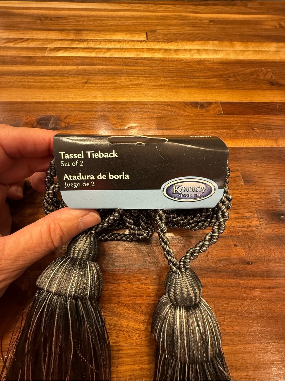 Gray Tassel Tieback Set of 2